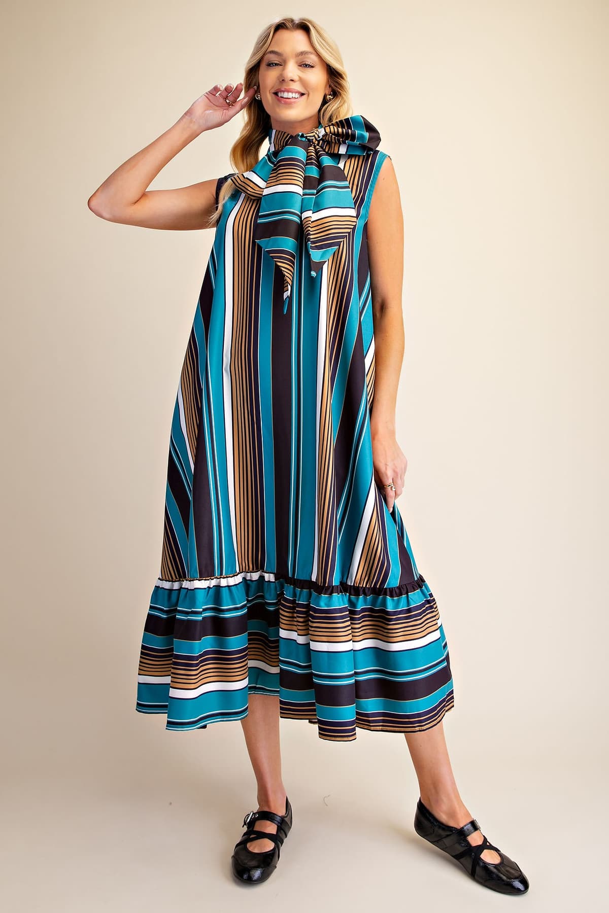 D8483 - TEAL/MUSTARD