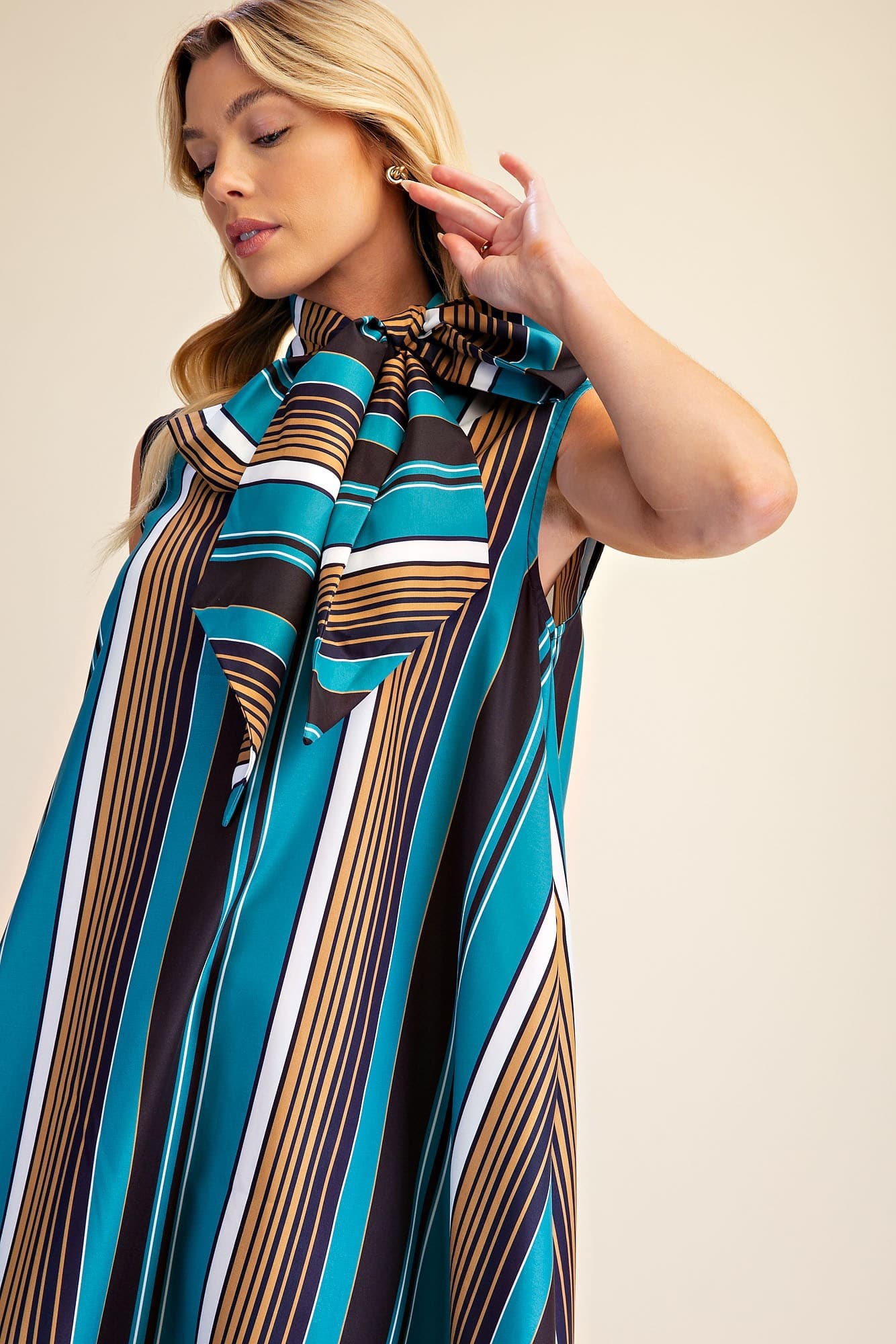 D8483 - TEAL/MUSTARD