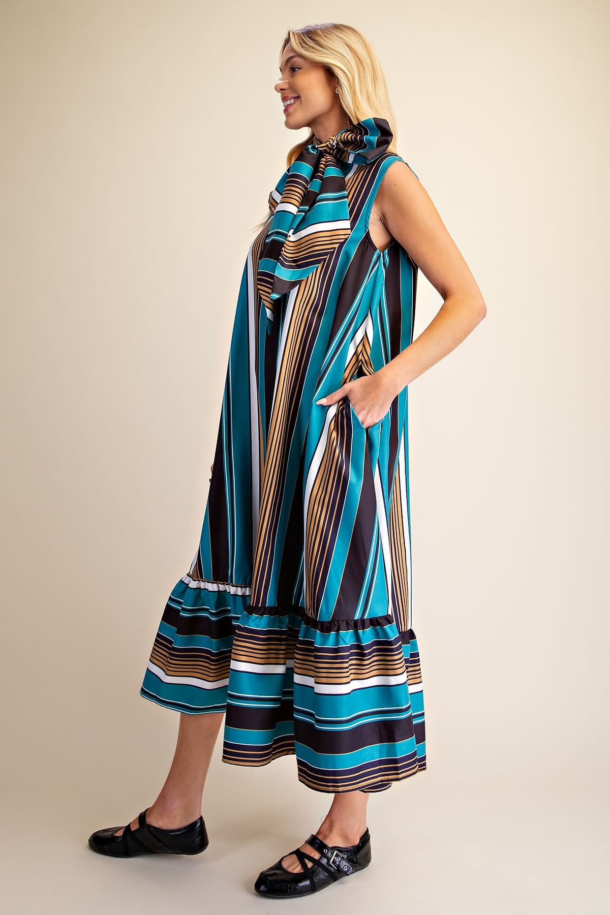 D8483 - TEAL/MUSTARD